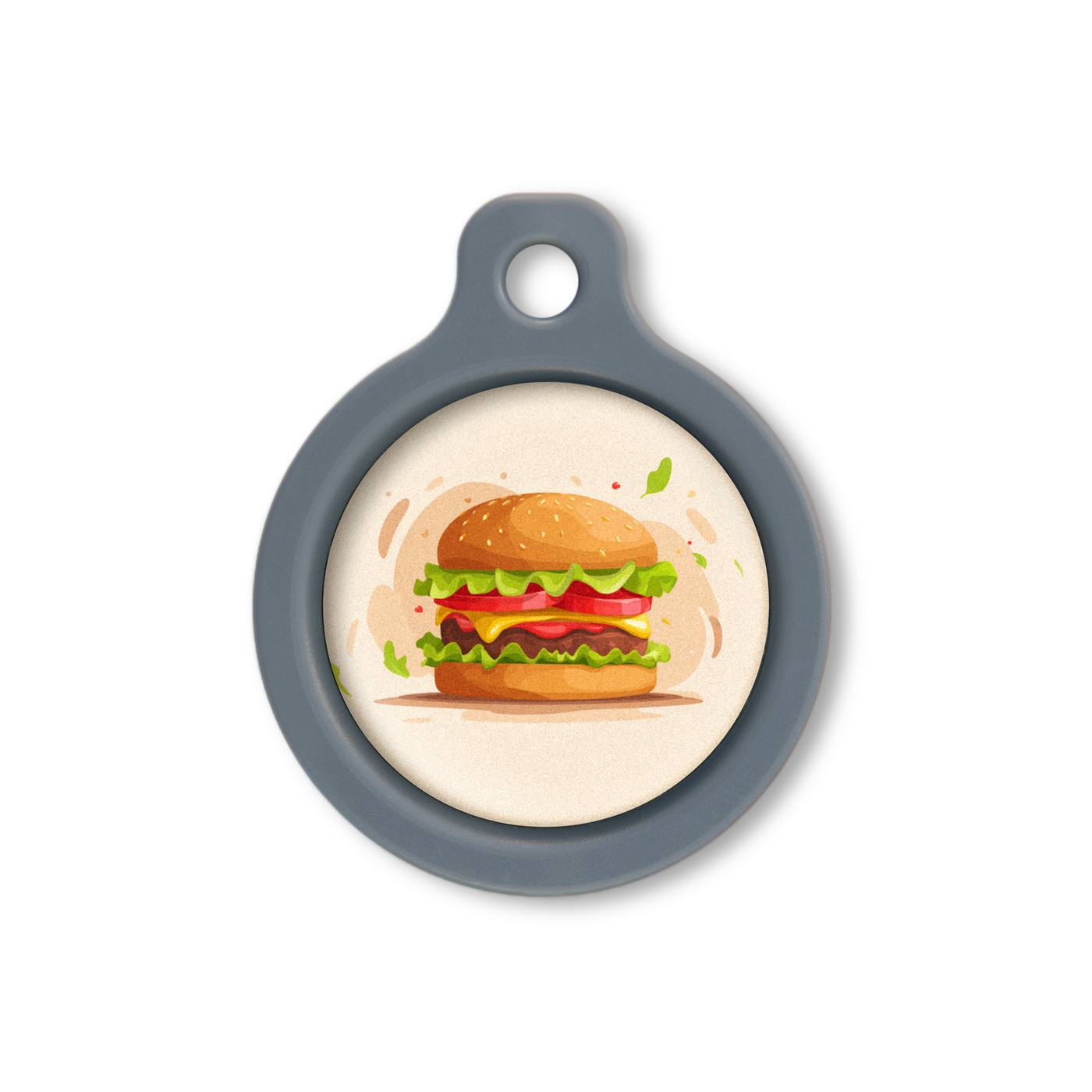 Blucky Hamburger Dog Tag medium