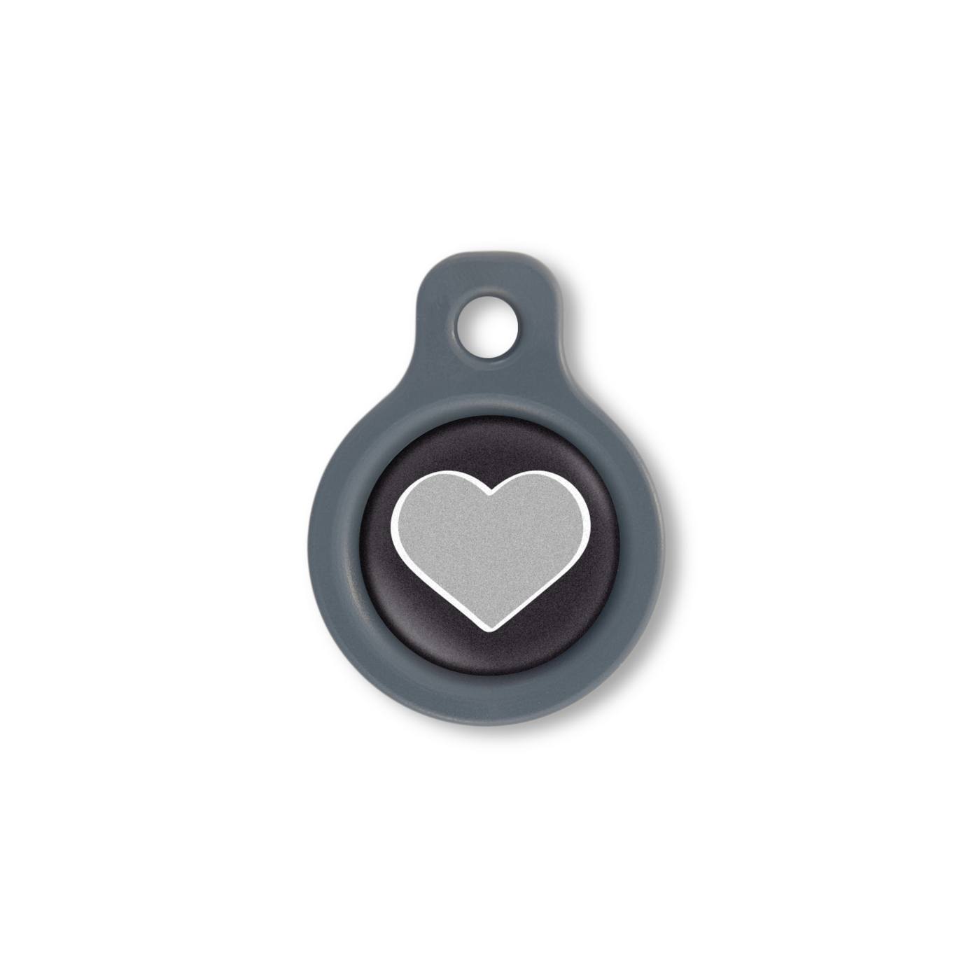 Blucky Heart Black Dog Tag small