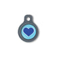 Blucky Heart Turquoise Blue Dog Tag small