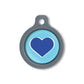 Blucky Heart Turquoise Blue Dog Tag medium