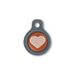 Blucky Heart Brown Dog Tag small