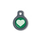 Blucky Heart Dark Green Dog Tag small