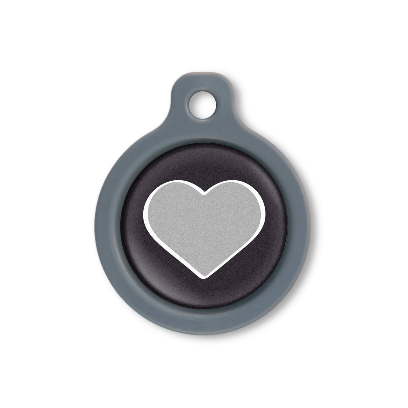 Blucky Heart Black Dog Tag medium