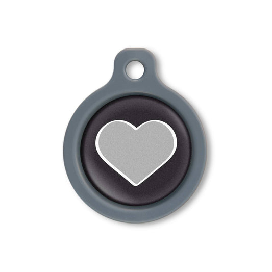 Blucky Heart Black Dog Tag medium
