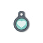 Blucky Heart Turquoise Green Dog Tag small