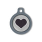 Blucky Heart Grey Dog Tag medium