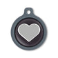 Blucky Heart Black Dog Tag large