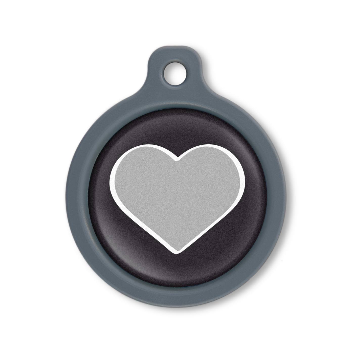 Blucky Heart Black Dog Tag large