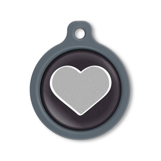Blucky Heart Black Dog Tag large