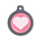 Blucky Heart Dark Pink Dog Tag large