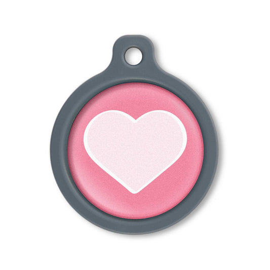 Blucky Heart Dark Pink Dog Tag large