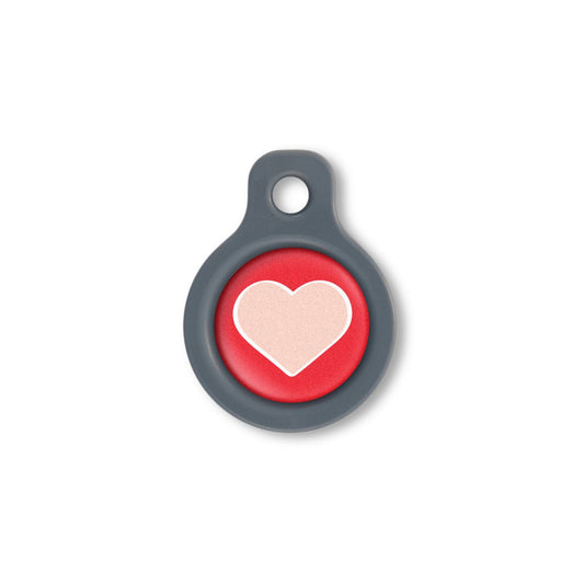 Blucky Heart Red Dog Tag small