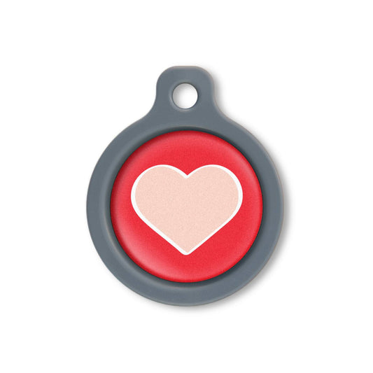 Blucky Heart Red Dog Tag medium