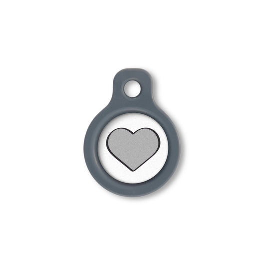 Blucky Heart White Dog Tag small