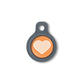 Blucky Heart Orange Dog Tag small