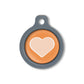 Blucky Heart Orange Dog Tag medium