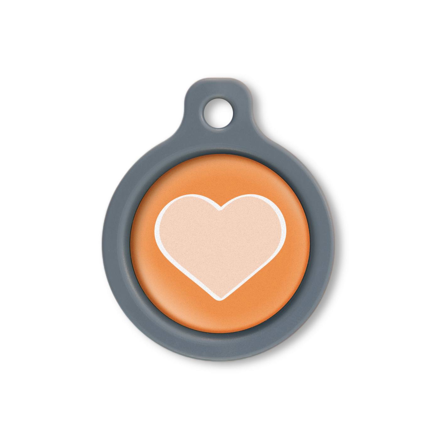 Blucky Heart Orange Dog Tag medium