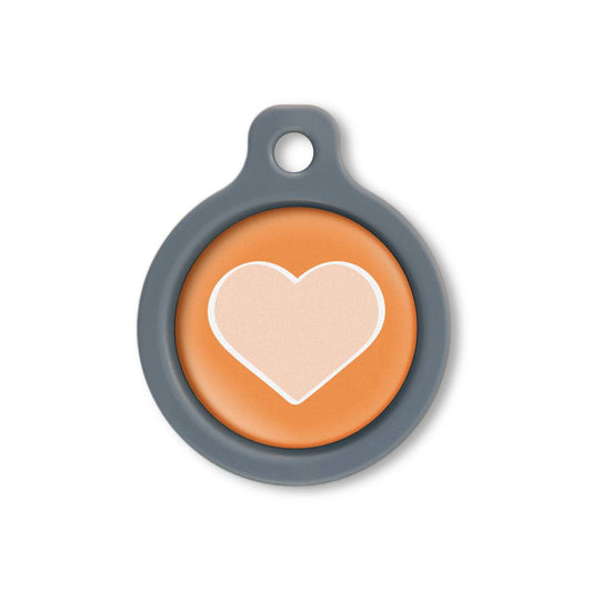 Blucky Heart Orange Dog Tag medium