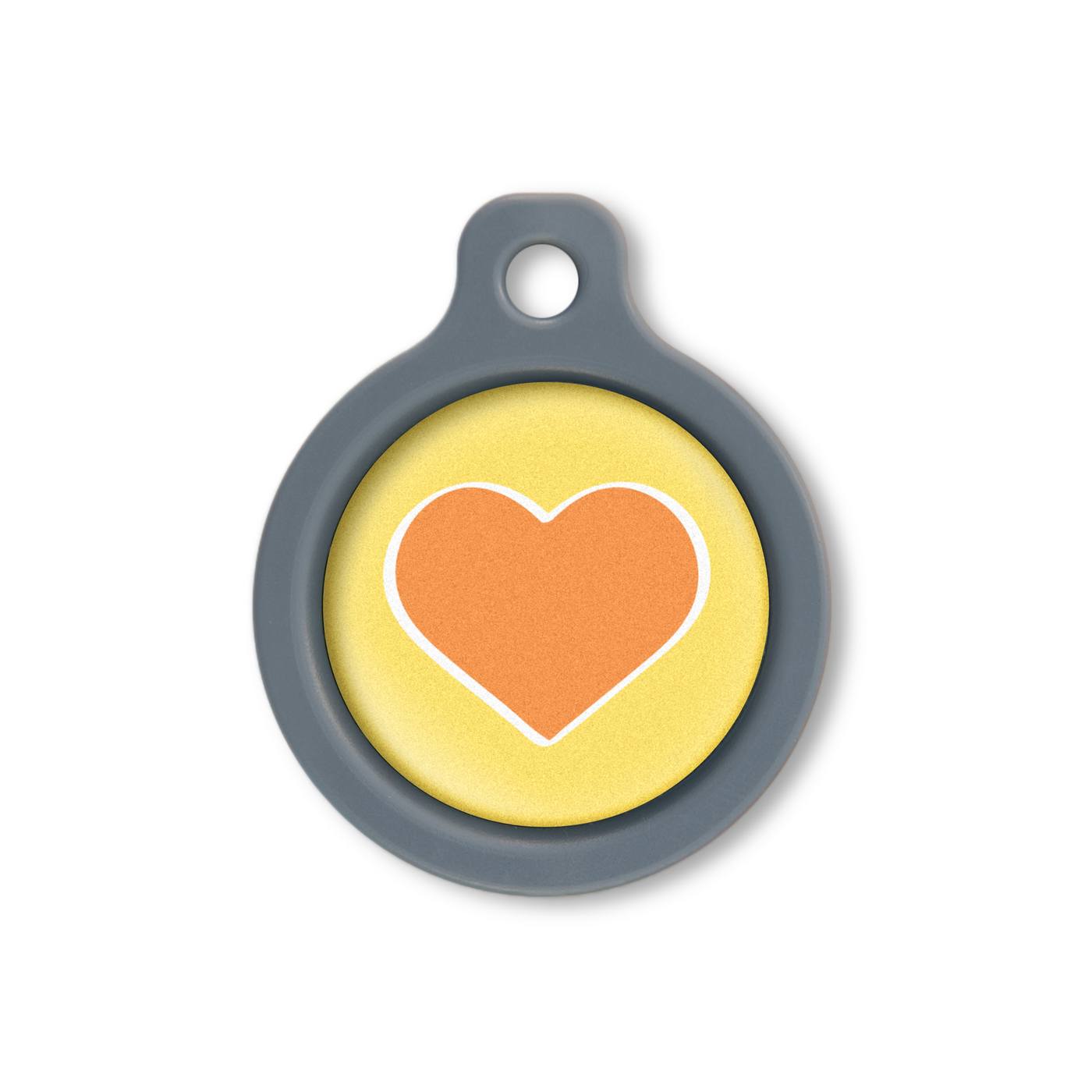 Blucky Heart Yellow Dog Tag medium