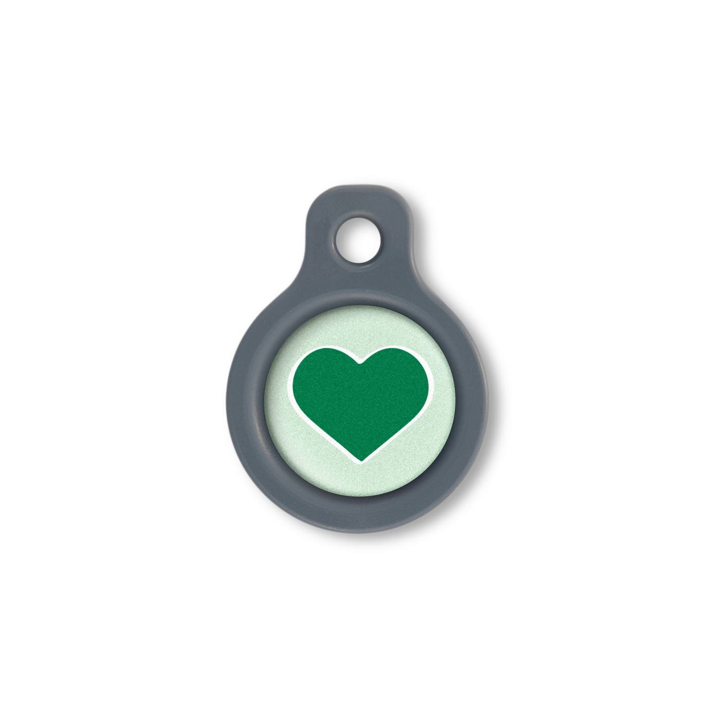 Blucky Heart Pastel Green Dog Tag small