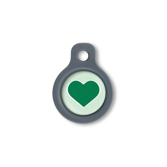 Blucky Heart Pastel Green Dog Tag small