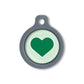 Blucky Heart Pastel Green Dog Tag medium