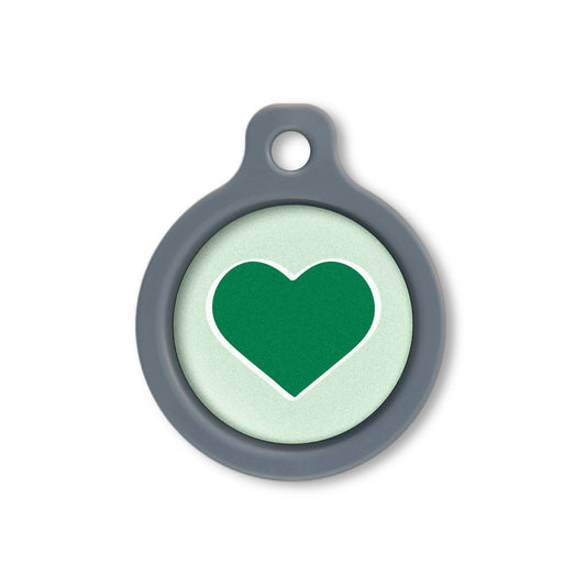 Blucky Heart Pastel Green Dog Tag medium
