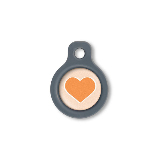 Blucky Heart Pastel Orange Dog Tag small