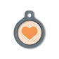 Blucky Heart Pastel Orange Dog Tag medium