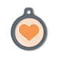 Blucky Heart Pastel Orange Dog Tag large