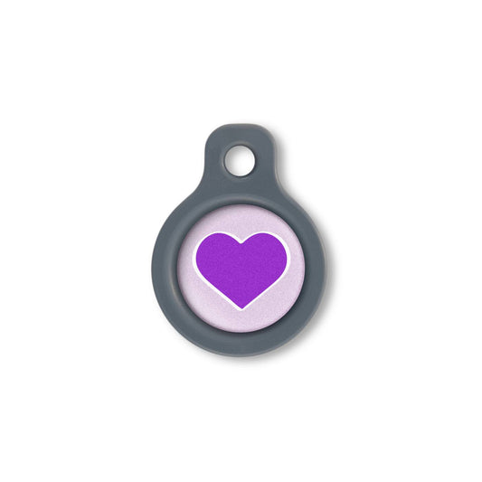 Blucky Heart Pastel Purple Dog Tag small