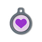 Blucky Heart Pastel Purple Dog Tag medium