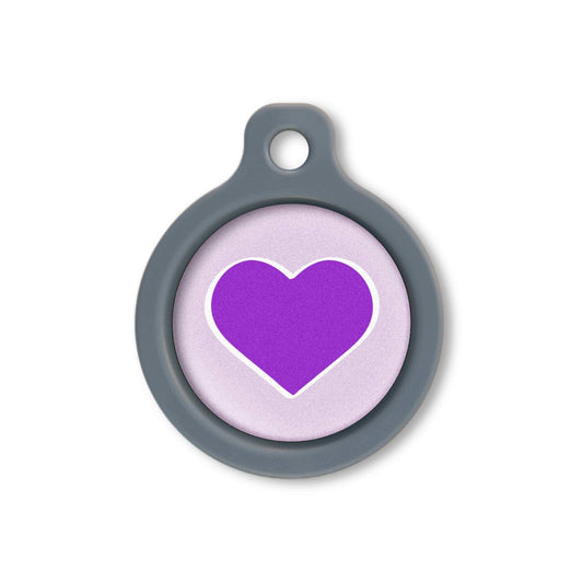 Blucky Heart Pastel Purple Dog Tag medium
