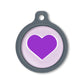 Blucky Heart Pastel Purple Dog Tag large