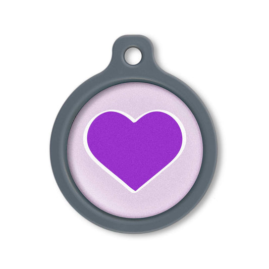 Blucky Heart Pastel Purple Dog Tag large