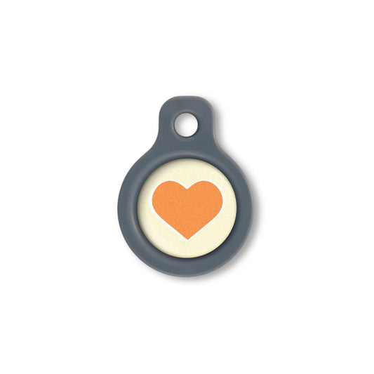 Blucky Heart Pastel Yellow Dog Tag small