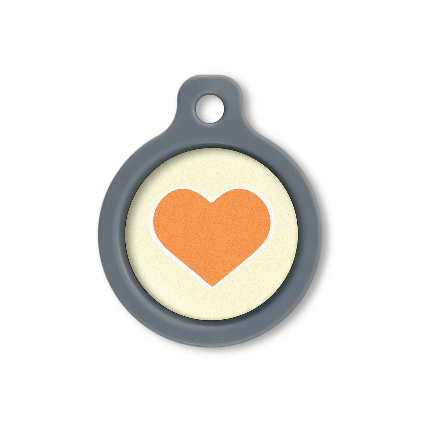 Blucky Heart Pastel Yellow Dog Tag medium