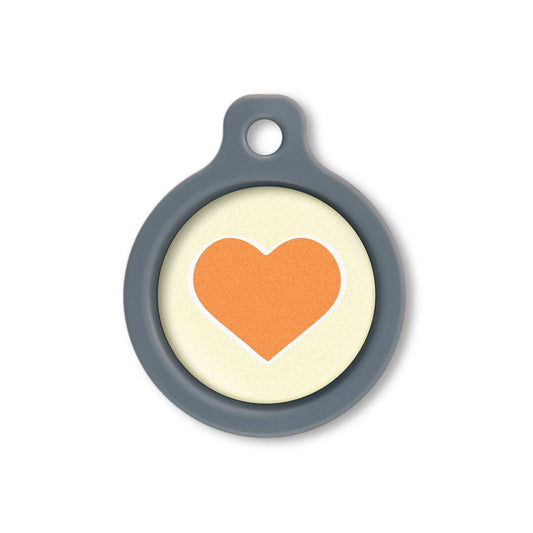 Blucky Heart Pastel Yellow Dog Tag medium