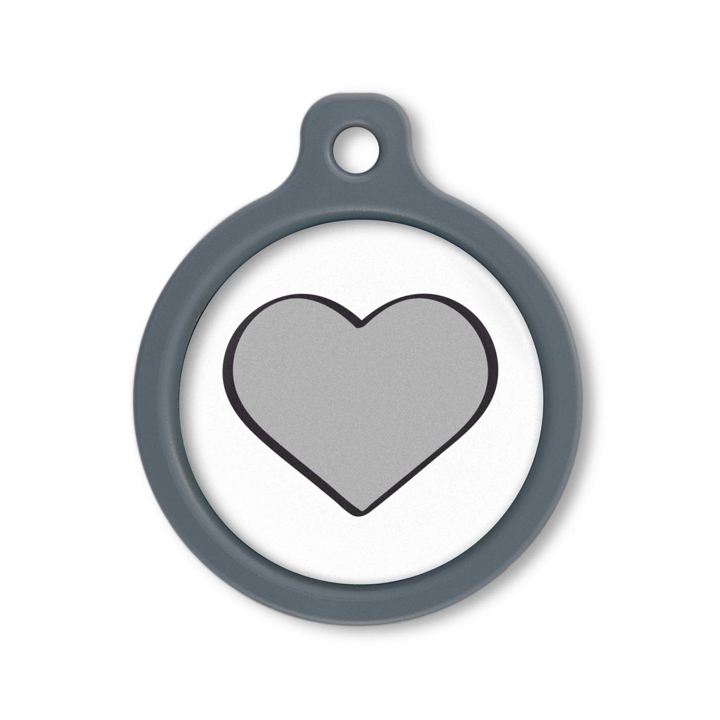 Blucky Heart Weiss Hundemarke large