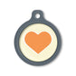 Blucky Heart Pastel Yellow Dog Tag large