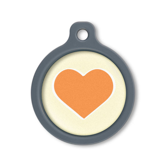 Blucky Heart Pastel Yellow Dog Tag large