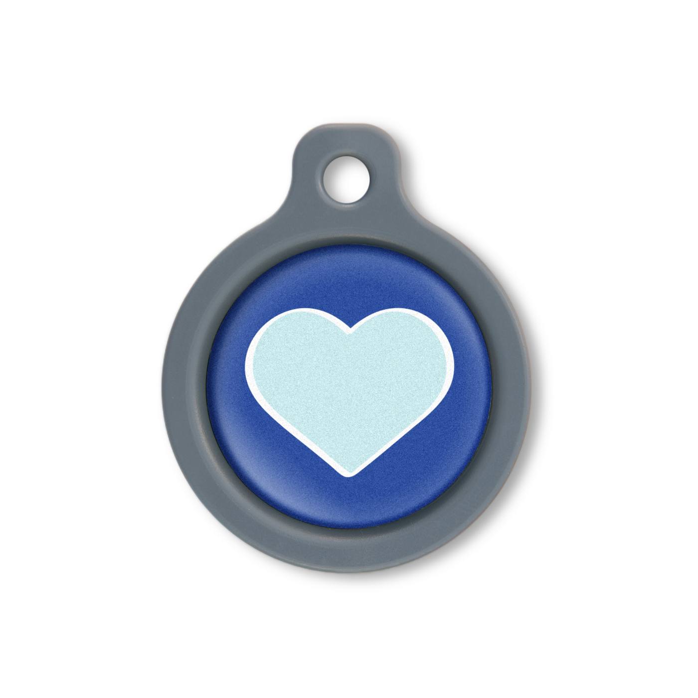 Blucky Heart Dark Blue Dog Tag medium