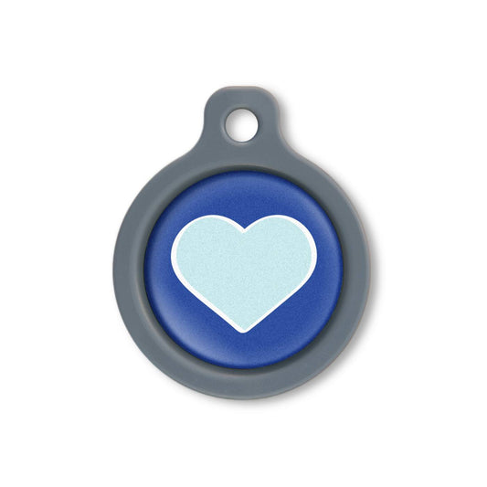 Blucky Heart Dark Blue Dog Tag medium