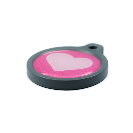 Blucky Heart Dark Pink Dog Tag large