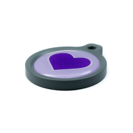 Blucky Heart Pastel Purple Dog Tag large
