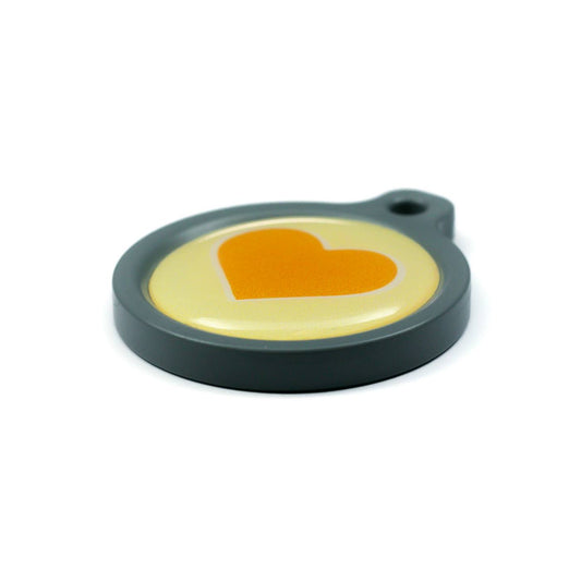 Blucky Heart Pastel Yellow Dog Tag large