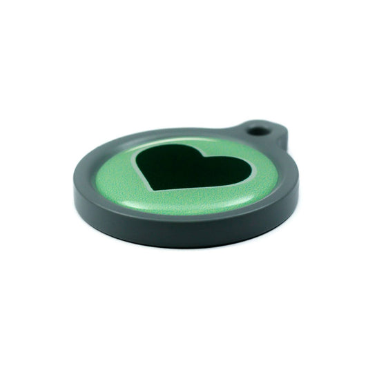 Blucky Heart Pastel Green Dog Tag large