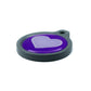 Blucky Heart Purple Dog Tag large