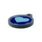 Blucky Heart Dark Blue Dog Tag large