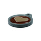 Blucky Heart Brown Dog Tag large